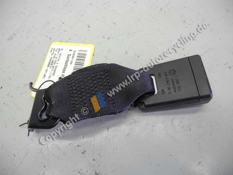 BMW 1er F20 Bj2014 original Gurtschloß hinten links schwarz 7266352